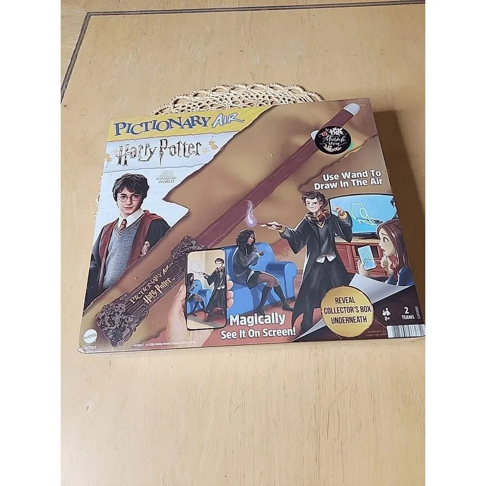 Pictionary Air Harry Potter Drawing Game Wand Pen Party Fantasy Themed by Mattel